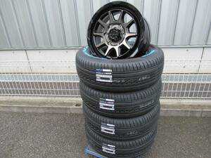 WEDS MUDVANCE 06 16x6.5J +38 6-139.7 ブラックポリッシュ/ブロンズクリア GOODYEAR NASCAR PLUS 215/65R16セット 200系ハイエース