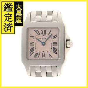 Cartier　カルティエ　サントスドゥモワゼルSM　W25075Z5　ステンレス　ピンクシェル　女性用クオーツ時計【473】