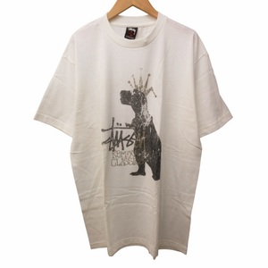 未使用品 ステューシー STUSSY OMY 3RD TEE リミックス クラシック Remixed Classics Tシャツ カットソー 恐竜柄 ロゴ 半袖 白 L