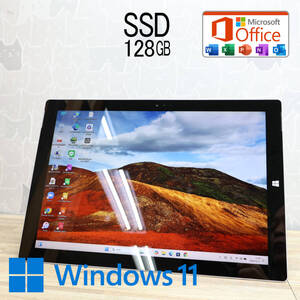 ★超美品 高性能4世代i5！SSD128GB★SURFACEPRO3 Core i5-4300U Webカメラ 高解像度 Win11 MS Office 中古品 ノートパソコン★P78316