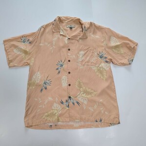 ☆トミー　バハマ　TOMMY　Bahama　 アロハシャツ 半袖 開襟　ボタニカル柄　リゾート　メンズ　XLサイズ　大きめ　アメリカ　夏　南国