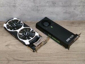 NVIDIA MSI GeForce GTX970 4GB / DELL GeForce GTX960 【グラフィックボード2枚セット】