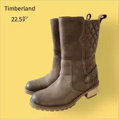 良品 Timberland レザーブーツ （22.5㌢） ダークブラウン 防水