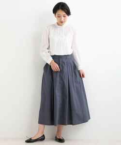 a5712【NIMES/ニーム】完売品　ローンフレアスカート　ボリューム　チャコールグレー　F