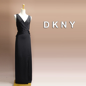 新品 DKNY 12/17号 ダナキャラン 黒 ロングドレス パーティドレス 大きいサイズ ブラック 結婚式 フォーマル 発表会 演奏会 凛56N2702