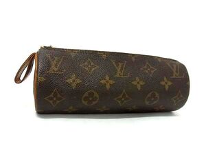 1円 LOUIS VUITTON ルイヴィトン M47630 モノグラム トゥルース ロンド ペンケース ステーショナリー 文房具 ブラウン系 FK2389