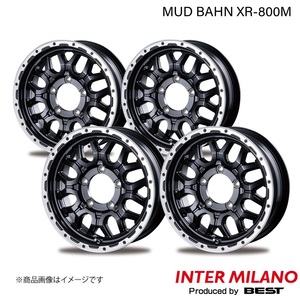INTER MILANO/インターミラノ MUD BAHN XR-800M ジムニー JB64W ホイール 4本【16×5.5J 5-139.7 INSET20 マットブラック/リムポリッシュ】
