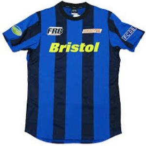 新品未使用 タグ付き 2019S/S fcrb soph bristol game shirts ゲームシャツ Tシャツ ブルー ブラック 青 黒 ストライプ サッカー