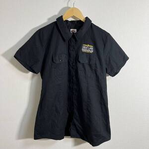 H8154FF Dickies ディッキーズ サイズL 半袖 半袖シャツ ブラック メンズ 刺繍 