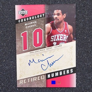 ◆【Auto 10枚限定】Maurice Cheeks 2006-07 UD Chronology Retired Numbers card# RN-MC　◇検索：モーリス・チークス 直筆サイン