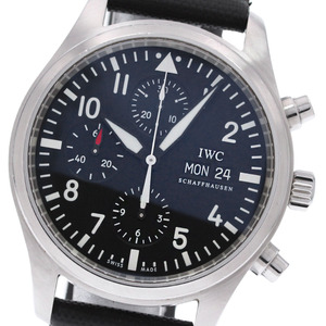 IWC SCHAFFHAUSEN IW371701 パイロットウォッチ クロノグラフ デイデイト 自動巻き メンズ _845695