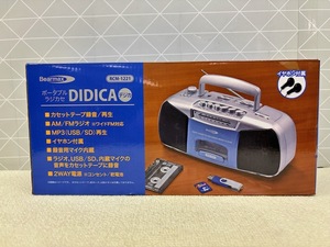 E176 美品中古 動確済 クマザキエイム Bearmax MP3 USB SDカードも再生できる ポータブル コンパクトラジカセ DIDICA デジカ RCM-1221