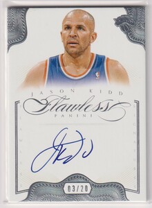 NBA JASON KIDD AUTO 2012-13 PANINI Flawless BASKETBALL Signatures No. 5 KNICKS Autograph /20 枚限定 ジェイソン・キッド 直筆 サイン