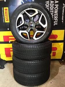 SUBARU XV純正アルミホイール付スタッドレスセット 18×7J+55 100-5H BRIDGESTONE BLIZZAK DM-V3 225/55R18 98Q中古品4本