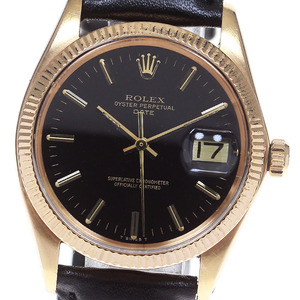 訳あり ロレックス ROLEX 1503 オイスター パーペチュアル デイト cal.1570 K18YG 自動巻き メンズ _842857