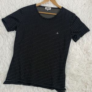 ★ストレッチ性・オーブ刺繍★VIVIENNE WESTWOOD MAN ヴィヴィアンウエストウッド 半袖 Tシャツ カットソー メンズ 46サイズ 