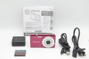 【適格請求書発行】美品 CASIO カシオ EXILIM EX-ZS10 コンパクトデジタルカメラ レッド【アルプスカメラ】241209l