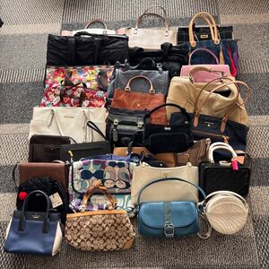 ① ブランドバッグまとめ 30点 美品多数 タグ付き COACH マイケルコース ケイトスペード バリー クレージュ ショルダーバッグ トートバッグ