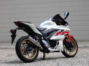 新品 WR’S YZF-R3 2022・2023～/MT-03 2023～ (8BL-RH21J) スリップオン S.O.Vショートオーバルタイプ ソリッドチタン仕様 NV2310JM