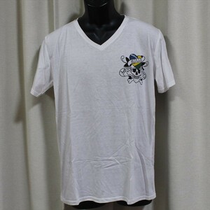 エドハーディー ed hardy メンズ半袖Tシャツ M02CMVB052 ホワイト 新品 Vネック 白色 Lサイズ