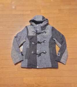 Harris Tweed ハリス ツイード 　古着　パッチワーク　ダッフルコート　リメイク　ジャケット　23102400001780