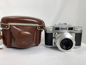 【希少】BRAUN Super II Steinheil Munchen E Cassarit 50mm F2.8 MADE IN GERMANY カメラ ケース付き レトロ アンティーク ジャンク (560)