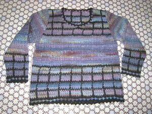 ハンドメイド　手編み　素敵な色のセーター　　№5