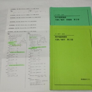 鉄緑会 中1 後期 数学 テキスト 問題集 セット 代数 幾何 