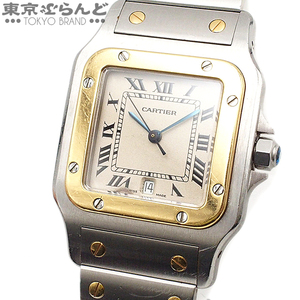 101771142 1円 カルティエ CARTIER サントスガルベ LM W20011C4 アイボリー SS K18YG 腕時計 ユニセックス クォーツ ブレス破損 難有品