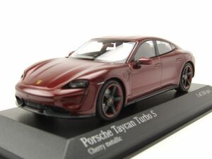 新品未開封 ポルシェ タイカン ターボ S 2020 レッドメタ 1/43 ミニチャンプス Porsche Taycan