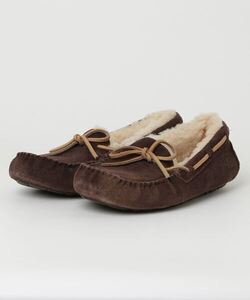 「UGG」 モカシンシューズ 26cm ブラウン メンズ