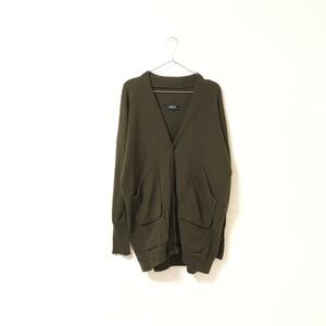 ★ズッカ zucca★メンズ ボタン留め 変形 ロング ニット カーデガン セーター size M 管:A:12