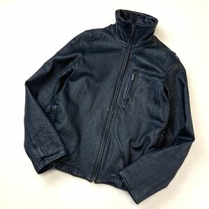 本革 牛革 united arrows Pink Label レザージャケット シングルライダース ライダース ユナイテッドアローズ レディース M ブラック