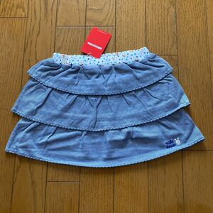 SALE　即決　新品　ミキハウス　スカート　90 日本製　ブルー　女の子 フリル