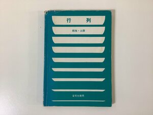 【希少/絶版】行列　板垣正亮/土師政雄　育文社：発売　アレフ社【ta04e】