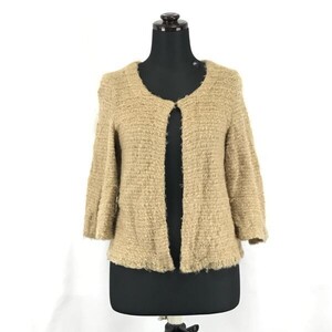 日本製★アンタイトル/untitled★ボタンレスカーディガン【2/women’s size -M/ベージュ/beige】Tops/Cardigan◆BH23