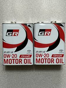 【8L】 GR MOTOR OIL Circuit 0W20 4L×2缶 TOYOTA GAZOO Racing トヨタ純正 全合成油 ジーアール サーキット