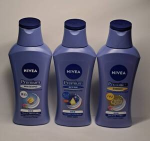 【テスター】ニベア花王　NIVEA　プレミアム　ボディ用乳液　３種３点セット　①