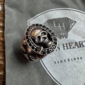 美品 LION HEART × A&G オニキススカルリング 定価 69,800円 約17号 送料230円〜 指輪 メンズ 925 ライオンハート エーアンドジー コラボ