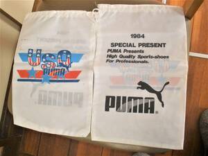 2枚セット　1984年　デットストック　 未使用　プーマ　シューズケース　ロス五輪　オリンピック　730