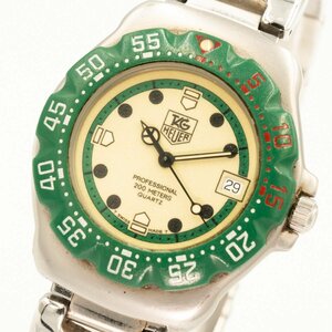 1円 稼働 TAGHEUER タグホイヤー フォーミュラ1 プロフェッショナル WA1212 QZ クオーツ 緑文字盤 SS 腕時計 メンズ 0450920240611