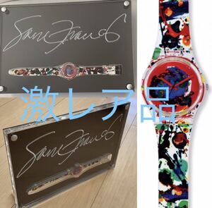 ★送料込★激レア★ swatch スウォッチ サムフランシス 専用 アクリル ディスプレイ スタンド ボード 未使用 Sam Francis シリアル 限定