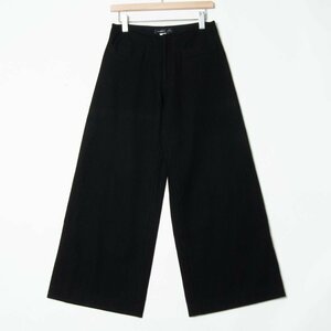 【1円スタート】YOHJI YAMAMOTO + NOIR ヨウジヤマモト ワイドパンツ フレアパンツ ボトムス ウール100％ デザイナーズ 冬 ブラック 黒 1