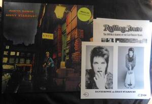 DAVID BOWIE　デヴィッド・ボウイ／ Ziggy Stardust And..　ジギー　激レア1990年RYKOプロモLP＋ＣＤ＋プレスキット　特殊ノイズ加工盤 