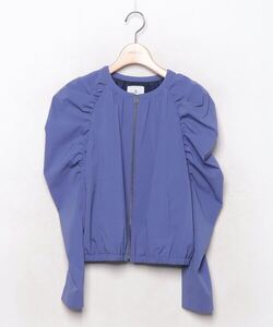 「LANVIN en Bleu」 ジップアップブルゾン 36 ブルー レディース