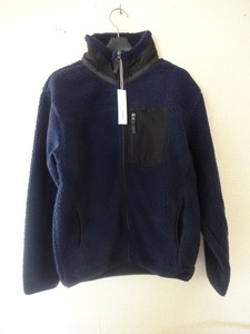 Nylaus ナイラス シープボア レトロジャケット Mサイズ NAVY X BLACK メンズ 新品