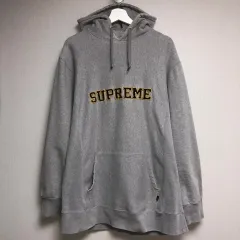 【雷市場（ポンジャン）商品韓国直送】 ヴィンテージ Supreme(シュプリーム) ロゴ 裏起毛 フード付きTシャツ （ XL ）