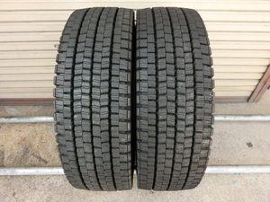 ★ 265/70R19.5 140/138J ★ 2本セット!! ★ DUNLOP ★ DECTES SP001　2021年製　約18㎜　ユニック　スタッドレスタイヤ　265/70/19.5