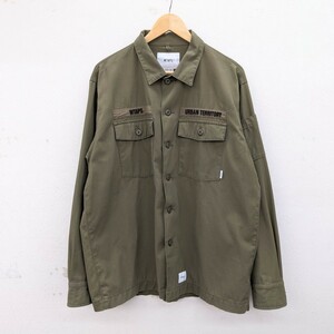 WTAPS ダブルタップス BUDS LS COTTON TWILL バッズ 長袖 ミリタリー シャツ OD オリーブドラブ 211BRDT-SHM02