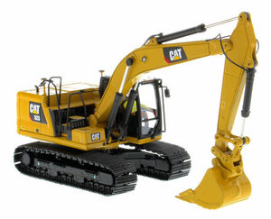 匿名送料無料 缶箱付 ★キャタピラー CAT 建機 ダイキャストモデル 323 HYDRAULIC EXCAVATOR 廃番ミニチュア ★1/50 即決！コマツ コベルコ